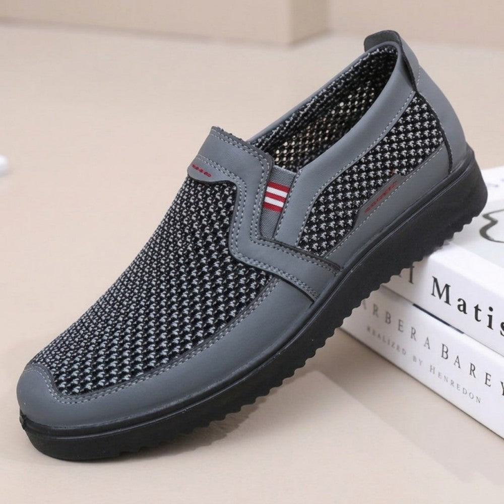 Męskie letnie buty z siateczki w dużych rozmiarach, oddychające, wsuwane sandały na co dzień-4257236