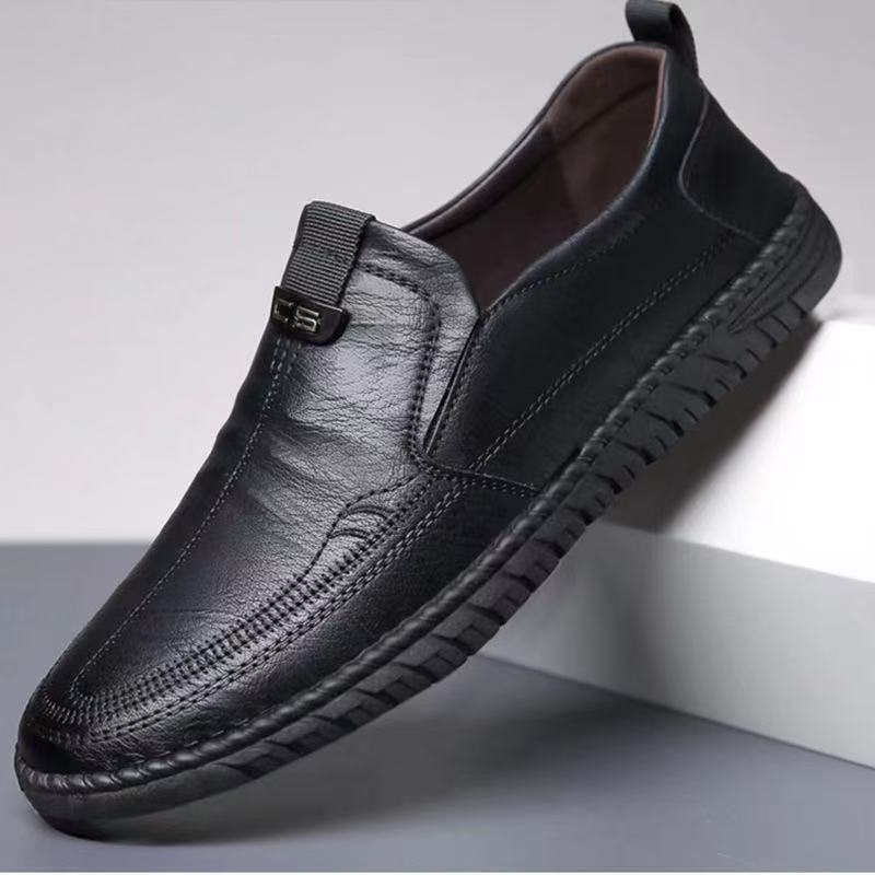 【39-44】👞 Buty męskie wykonane z miękkiej skóry naturalnej - dla pełnego komfortu dojrzałych mężczyzn