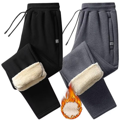 👖【M-5XL】 2024 Zimowe męskie spodnie z wełny jagnięcej z zagęszczonym, ciepłym, sportowym stylem casualowym