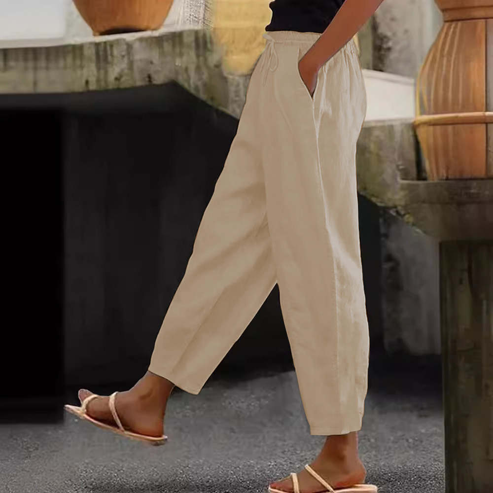 😍Poslední den akce - sleva 50 %💕【S-5XL】Dámské ležérní kalhoty z bavlny a lnu