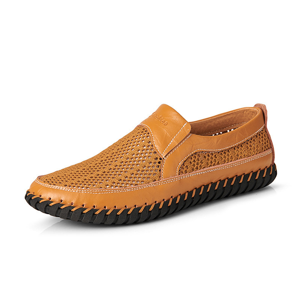 【38-48】Letnie nowe męskie buty z siateczki – duże rozmiary – prawdziwa skóra bydlęca Odporne na pot i nieprzyjemny zapach Oddychające i wygodne-4074344