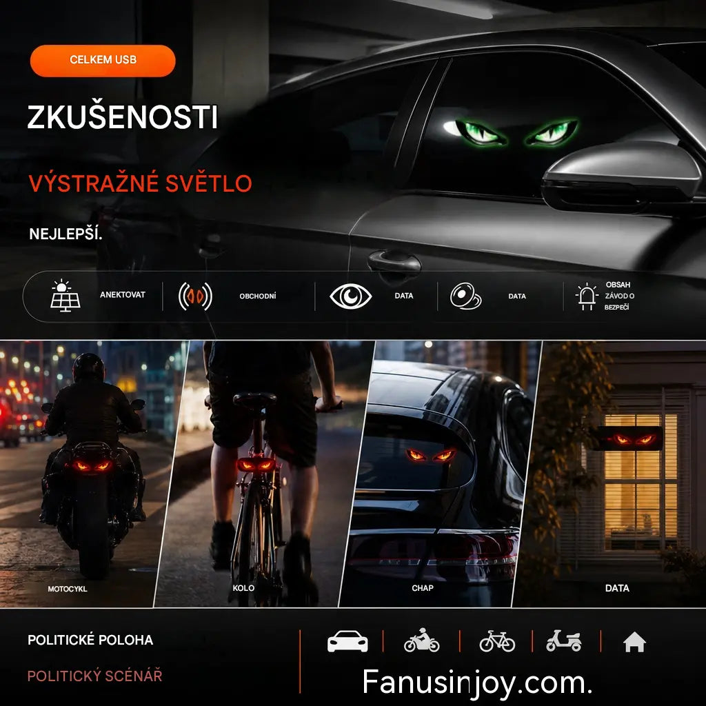 🚗👀⭐ Solární LED výstražná světla do auta | Přitahují veškerou pozornost, zvyšují bezpečnost jízdy – bezdrátový design, automatická detekce, vysoká všestrannost ✨
