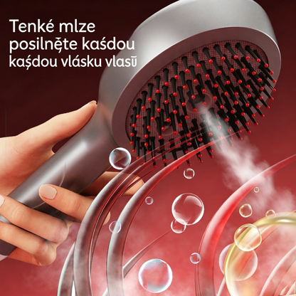 💆‍♀️Masážní hřeben s rozprašovačem uvolňuje pokožku hlavy, masážní hřeben pro styling a péči o vlasy pro domácí použití s vibrační masáží