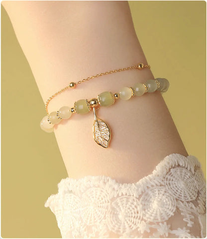 ✨【Časově omezená nabídka】Nový elegantní náramek z přírodního nefritu