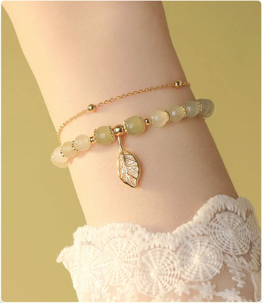 ✨【Časově omezená nabídka】Nový elegantní náramek z přírodního nefritu