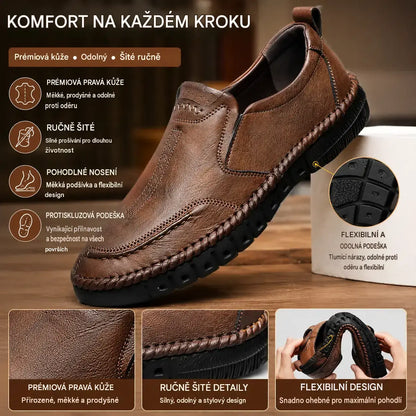 👞😎【39-44】 Moški usnjeni čevlji z mehkim podplatom za prosti čas
