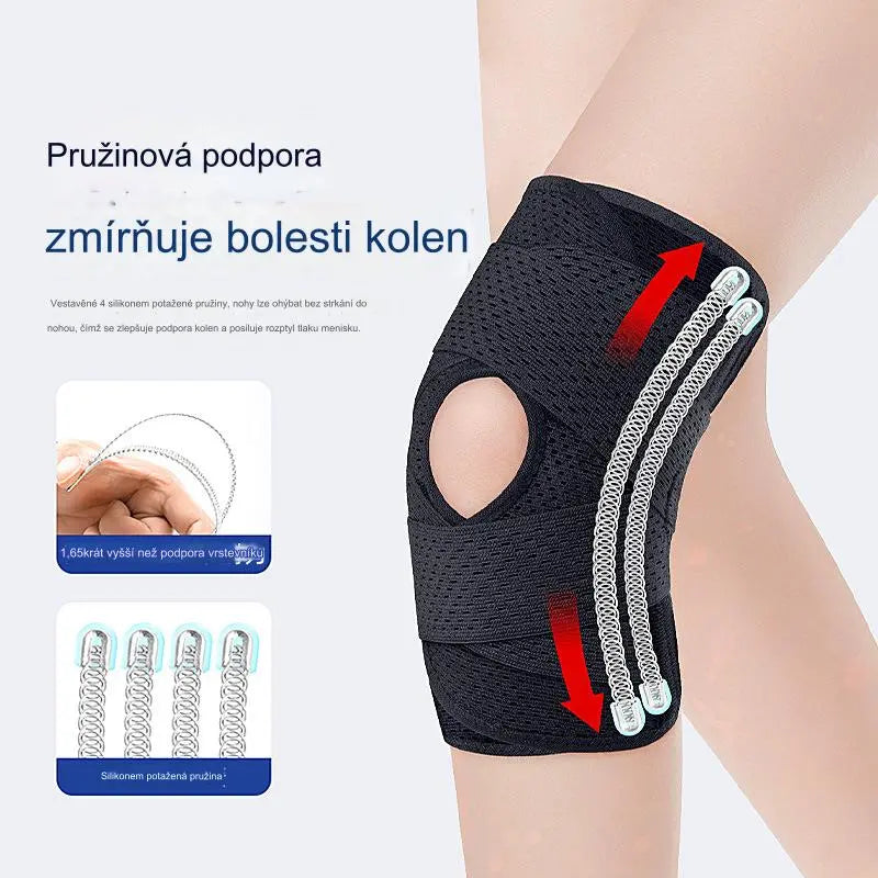 🦵🦵【1+1 zdarma】 Dvojitá pružinová sportovní bandáž na koleno, vhodná pro běh, cyklistiku, míčové sporty a další sportovní aktivity