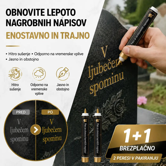 🖌️【Kupite enega, drugega dobite brezplačno】🖍️Vodoodporno in proti bledenju odporno pisalo za popravilo in ponovno risanje napisov na kamnitih ploščah
