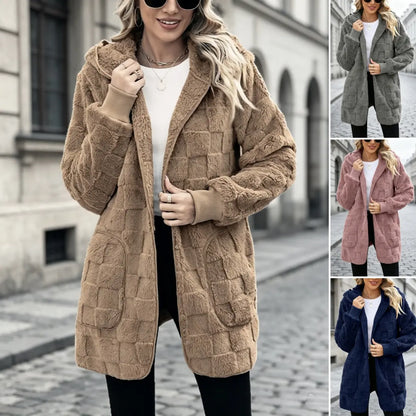 ☃️❄️【S–5XL】🌸 Zimní novinka: dámská kostkovaná zateplená bunda s hřejivou podšívkou pro volný čas