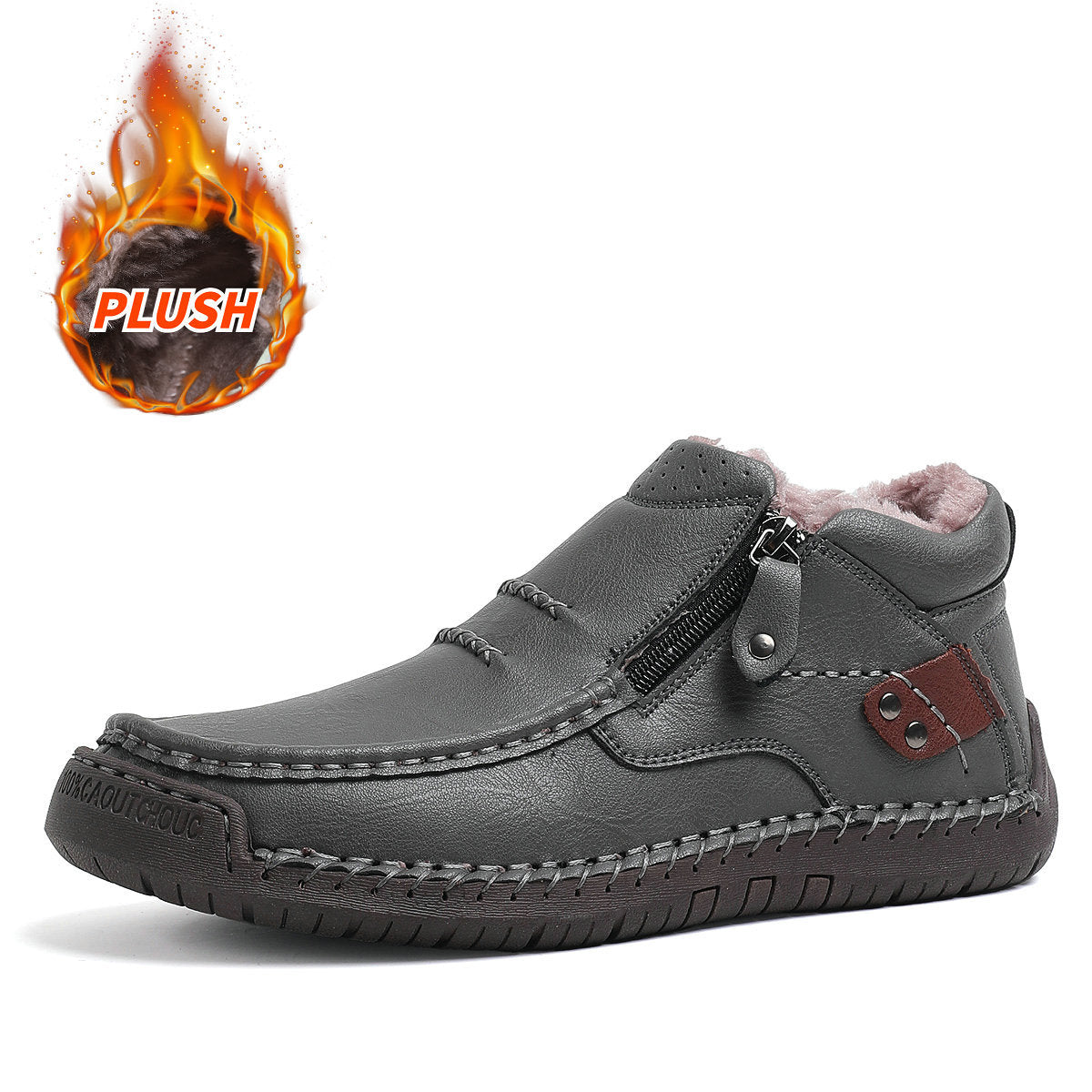 ✨🥾 【Wysokiej jakości buty męskie】Męskie robocze buty rowerowe, skóra premium, ręcznie robione, z podparciem stopy 4202482
