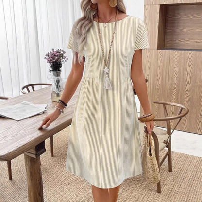 ✨【S-XL】Elegantní pruhované šaty – lehké a prodyšné na léto