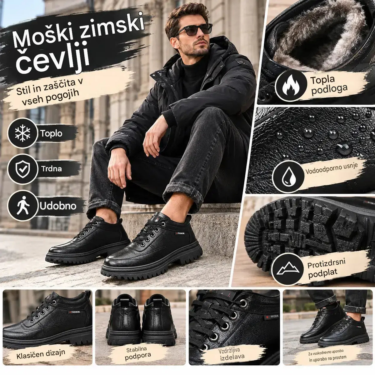 😊Nova posebna ponudba: 50 % popust🔥【Velikosti 39–44】Novi moški zimski škornji 2026: topli, robustni in iz pravega usnja.