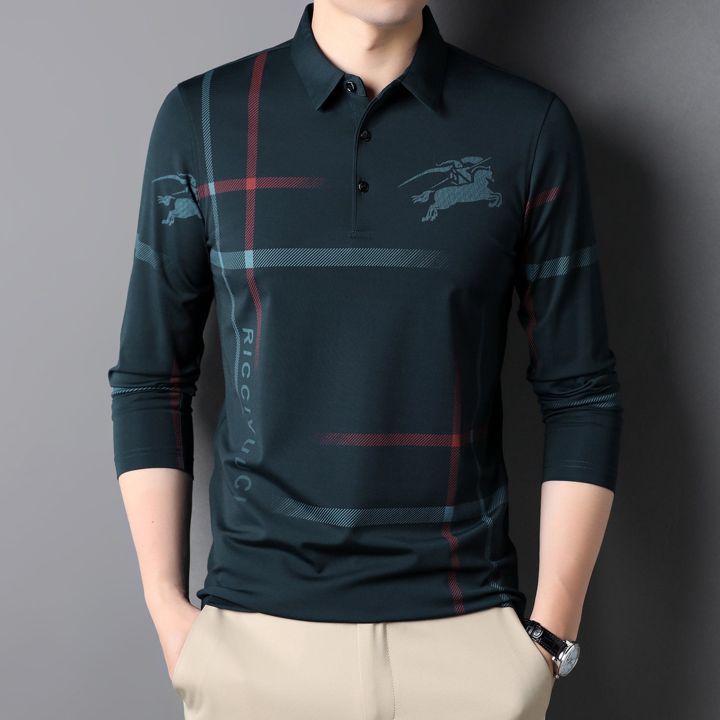 ⭐🔥【M-4XL】Nové polo tričko s dlouhým rukávem a límečkem