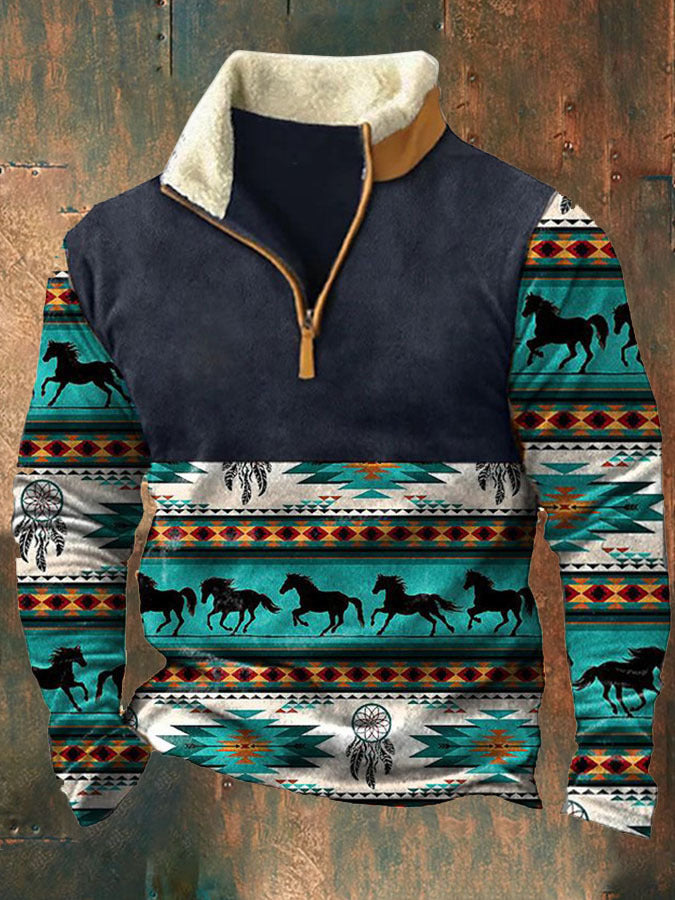 👕【35%OFF】【S-4XL]2024 Męski modny, jesienno-zimowy, ciepły sweter z długim rękawem i nadrukiem 3D-3779174