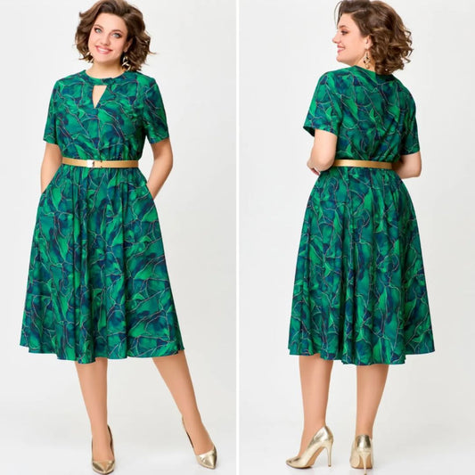 💟【S-5XL】👗Nowa modna sukienka, klasyczny design, elegancka i prosta-3730100