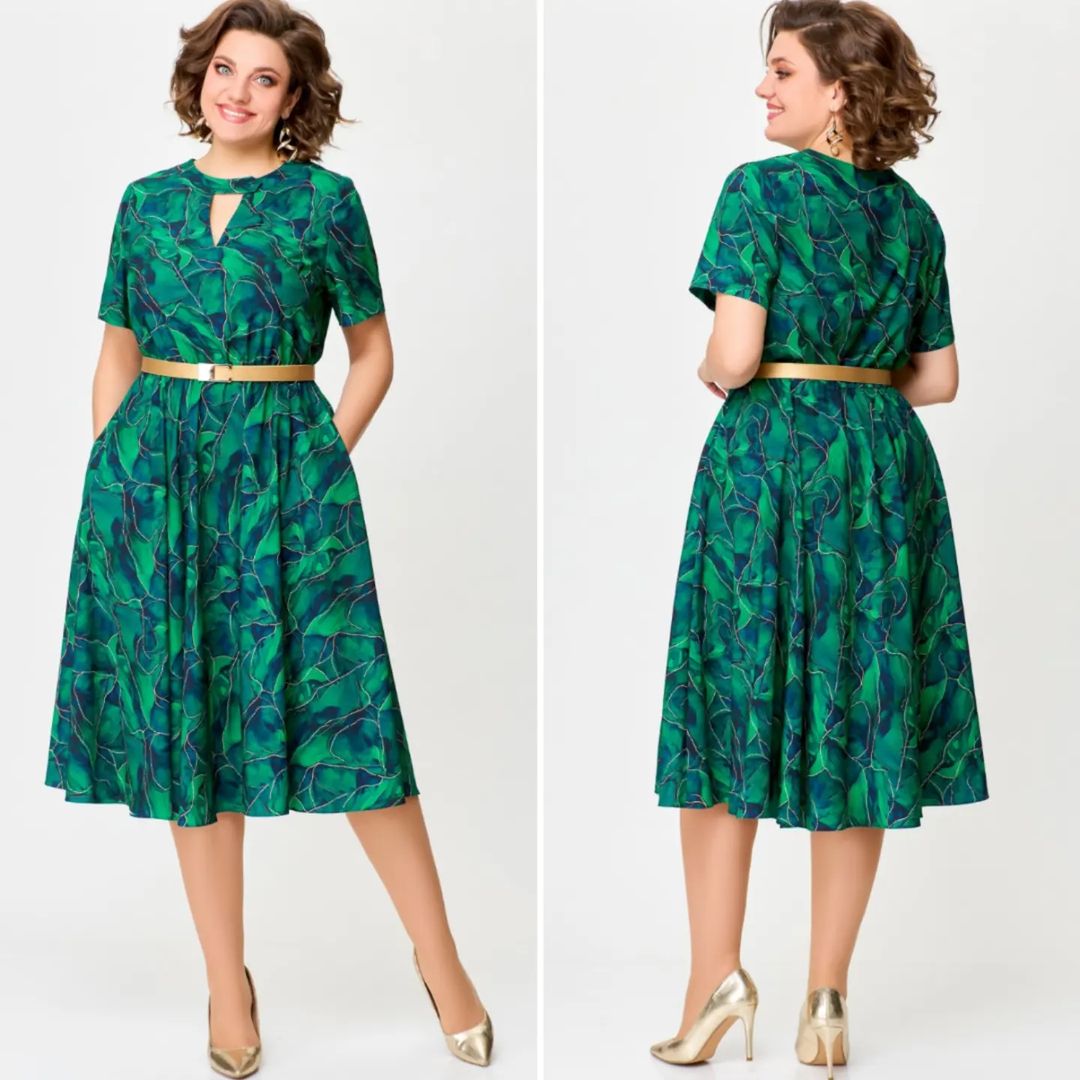 💟【S-5XL】👗Nowa modna sukienka, klasyczny design, elegancka i prosta-3730100
