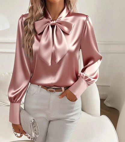 🔥✨Dámská módní hedvábná košile, elegantní střih, měkká látka, moderní střih, je perfektní volbou pro každý den!