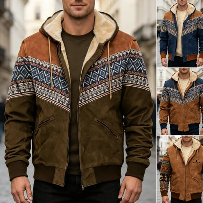🔥【S–4XL】 Pánská podzimní a zimní volnočasová zateplená bunda z hřejivého vlněného materiálu
