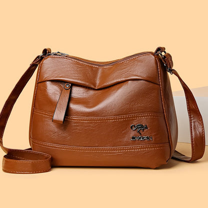👜 Nowy model, wielowarstwowa torba na ramię w stylu retro o dużej pojemności, modna i wszechstronna