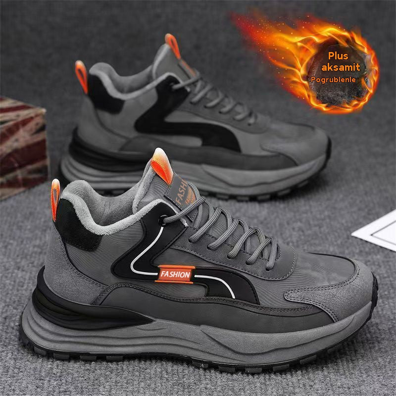 【39-44】🥾Nowe zimowe buty męskie z podszewką z polaru, ciepłą i grubą podeszwą 4205898