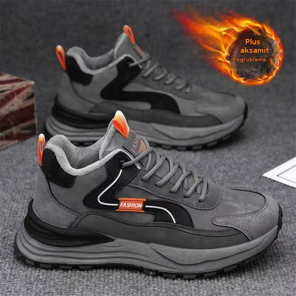 【39-44】🥾Nowe zimowe buty męskie z podszewką z polaru, ciepłą i grubą podeszwą 4205898
