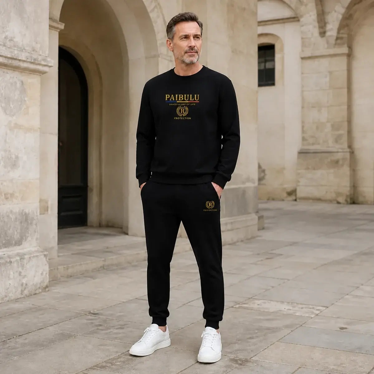 ⏳🔥Moški jesenski športni komplet za prosti čas, nov👕👖【pulover + hlače】