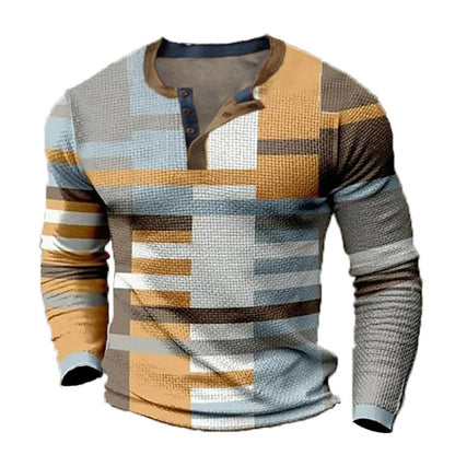 【S–4XL】Podzimní a zimní novinka – módní pánský top s kontrastním designem, pohodlný střih pro větší velikosti