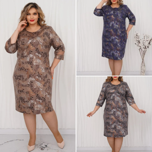 🎉👗【S-5XL】2025 Nowa moda Elegancka sukienka w dużych rozmiarach Suknia wieczorowa-3883290
