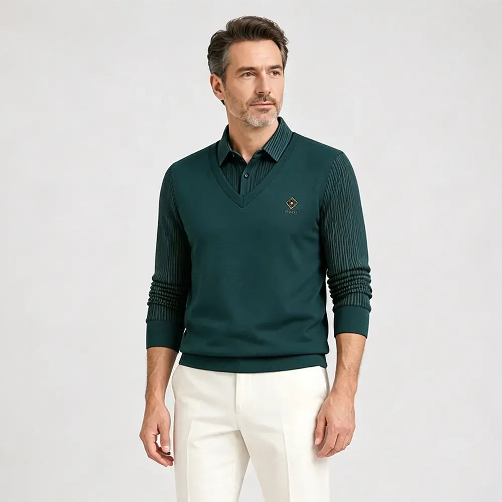 👔【M-4XL】Nové pánské zimní polo tričko větších velikostí s límečkem a fleecovou podšívkou.