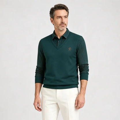 👔【M-4XL】Nové pánské zimní polo tričko větších velikostí s límečkem a fleecovou podšívkou.
