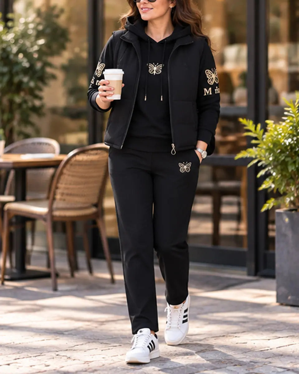 ⭐【M-4XL】💟💞Új, 2026-os háromrészes szabadidő-szett (mellény + felső + nadrág)