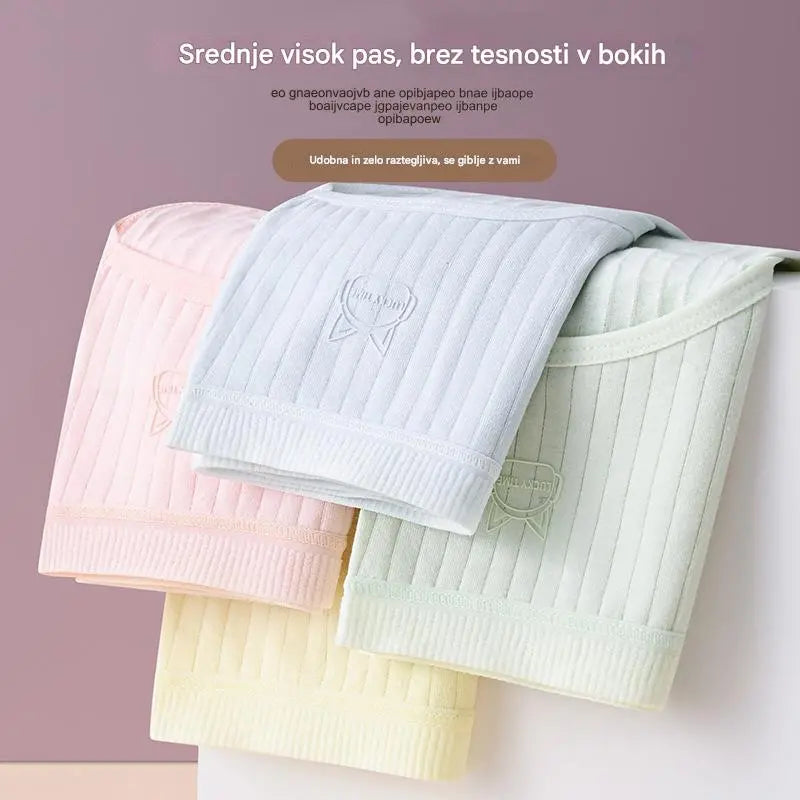 ⭐🔥【Paket 7】Zadnji dan 50% popusta: ženske bombažne hlačke z visokim pasom, antibakterijske