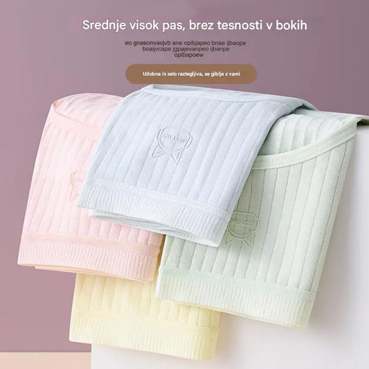 ⭐🔥【Paket 7】Zadnji dan 50% popusta: ženske bombažne hlačke z visokim pasom, antibakterijske