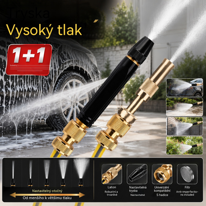 🚿 50% SLEVA PO OMEZENOU DOBU! 💧 Vysokotlaká vodní pistole – Mytí aut, zahrada, 10násobný tlak, více režimů ⚡
