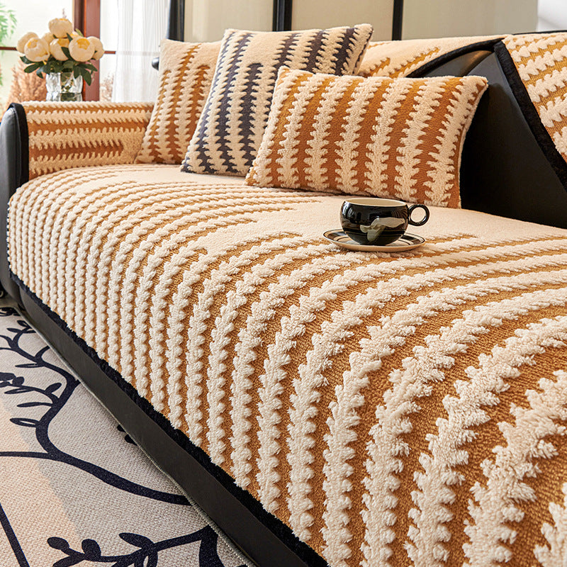 🛋️【110*160cm】Specjalna oferta świąteczna dla rannych ptaszków: 🎉 Miękki, antypoślizgowy, pluszowy pokrowiec na sofę 🍂 4155298