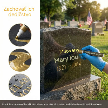 ⭐【Kupte jeden, druhý dostanete zdarma】🖍️Voděodolné a blednoucí pero pro opravu a přemalování nápisů na kamenných deskách