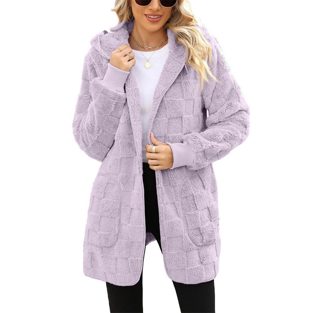 ❄️[Tallas S-5XL]🌸Nueva colección de invierno: Chaqueta casual para mujer con forro de franela a cuadros 4159887