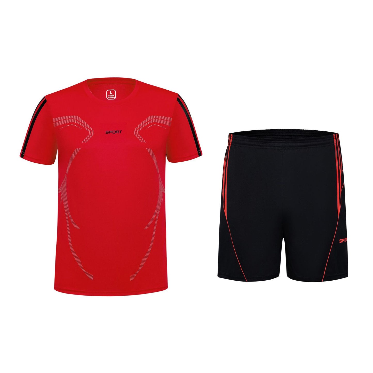 (L-5XL)Pánský moderní pruhovaný sportovní rychleschnoucí oblek s barevnými bloky