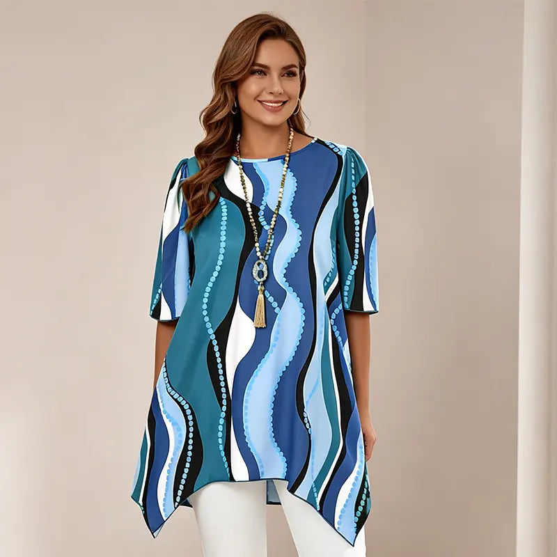 【L-6XL】Letní tričko s potiskem – měkký, prodyšný materiál 🌸 Perfektní na každý den i na prázdniny! ✨