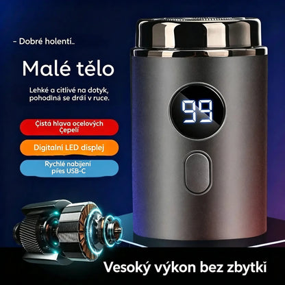 🔥Nejlepší nabídka: 50% SLEVA🔥Výkonný mini elektrický holicí strojek pro muže s digitálním displejem