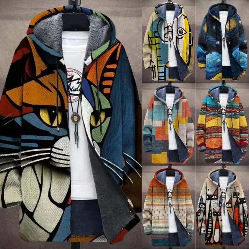👔【S-4XL】Pánská zimní bunda s vlněnou podšívkou ve větších velikostech