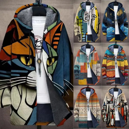 👔【S-4XL】Pánská zimní bunda s vlněnou podšívkou ve větších velikostech