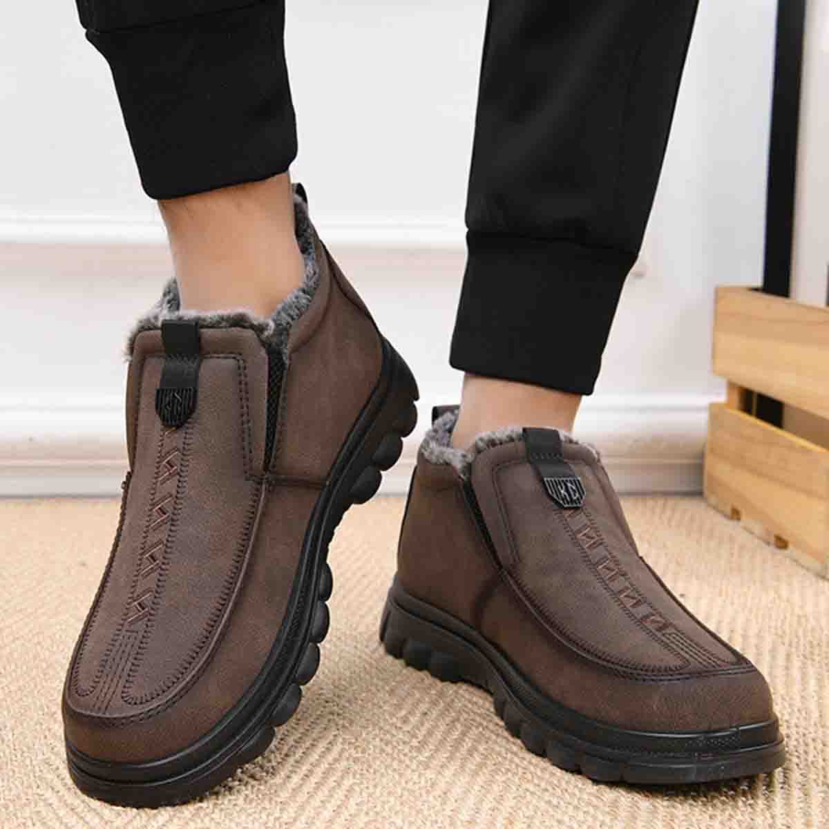 【39-47】Męskie, zimowe, ciepłe, codzienne buty, z okrągłymi noskami, ciepłe i wygodne. 4170845