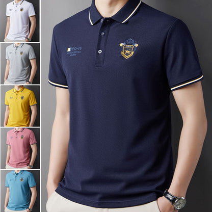 【M-4XL】Nowa męska koszulka polo, jednolity kolor