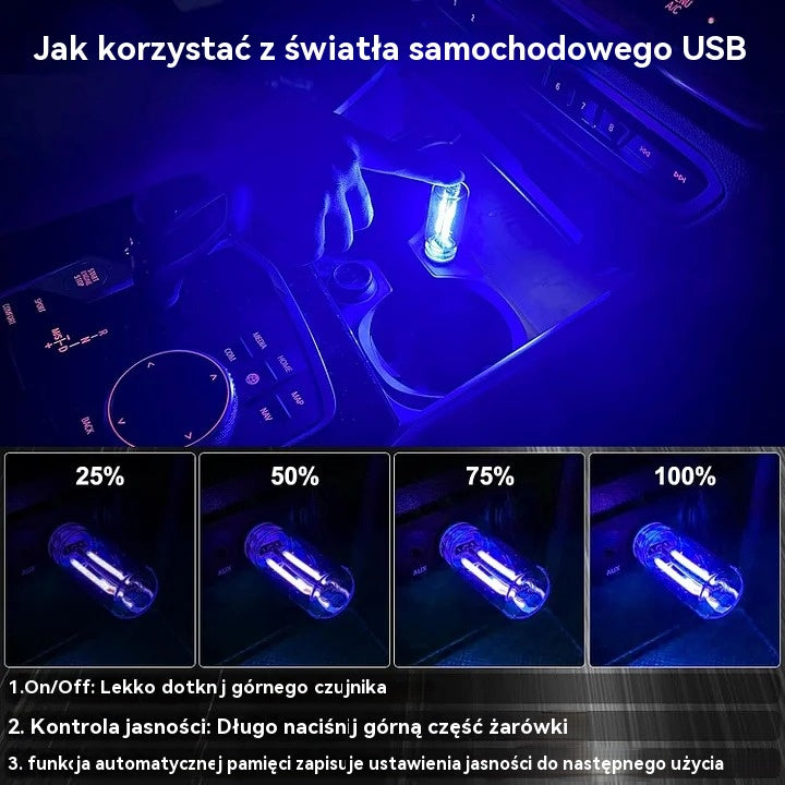 【50% ZNIŻKI!】【Kup 1, a 2 dostaniesz gratis】Lampka nocna do samochodu z USB-4194224