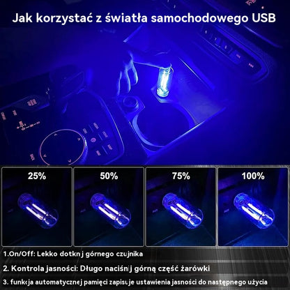 【50% ZNIŻKI!】【Kup 1, a 2 dostaniesz gratis】Lampka nocna do samochodu z USB-4194224