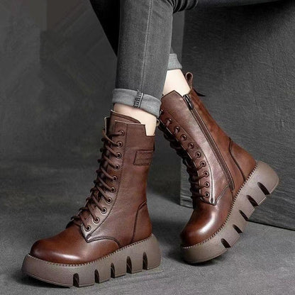 Oferta ograniczona: 42% zniżki 🔥【35-40】Nowe, zimowe, wysokiej jakości, ręcznie robione buty skórzane na grubej podeszwie-3806160