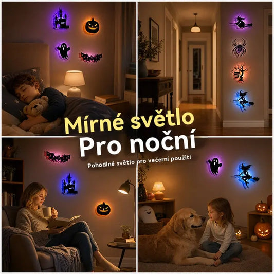 🎇Halloweenské samolepky na zeď, které svítí ve tmě
