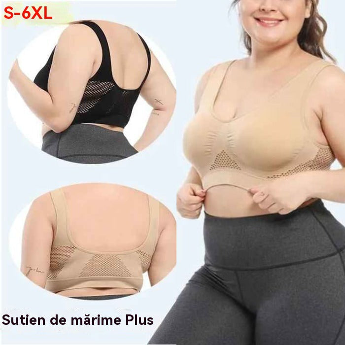 🥰【3 szt.】Biustonosz sportowy w dużym rozmiarze, oddychający✨❤️【40-120KG】-4223508