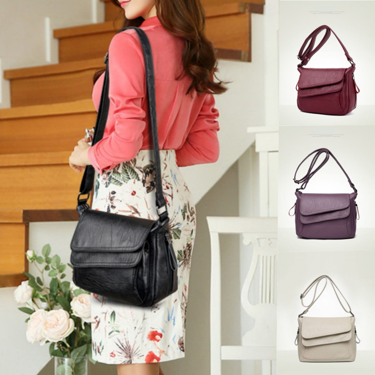 ✨👜 Αυτή η κομψή τσάντα ώμου είναι κατασκευασμένη από υψηλής ποιότητας μαλακό δέρμα, ιδανική για καθημερινές και άνετες εξόδους.
